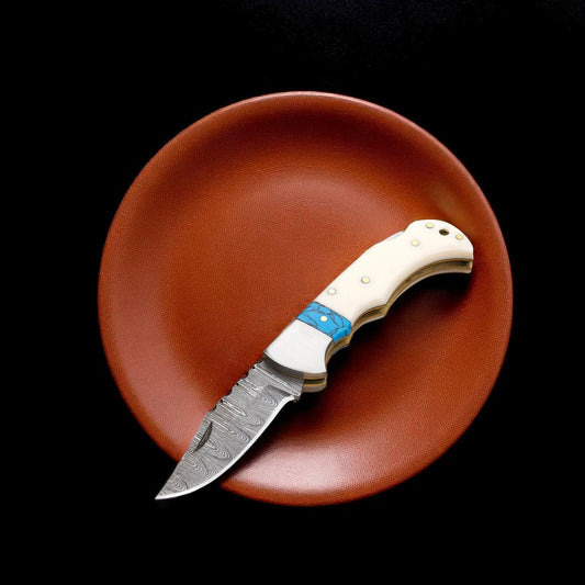 Folding Hunter Knife | Bone Handle