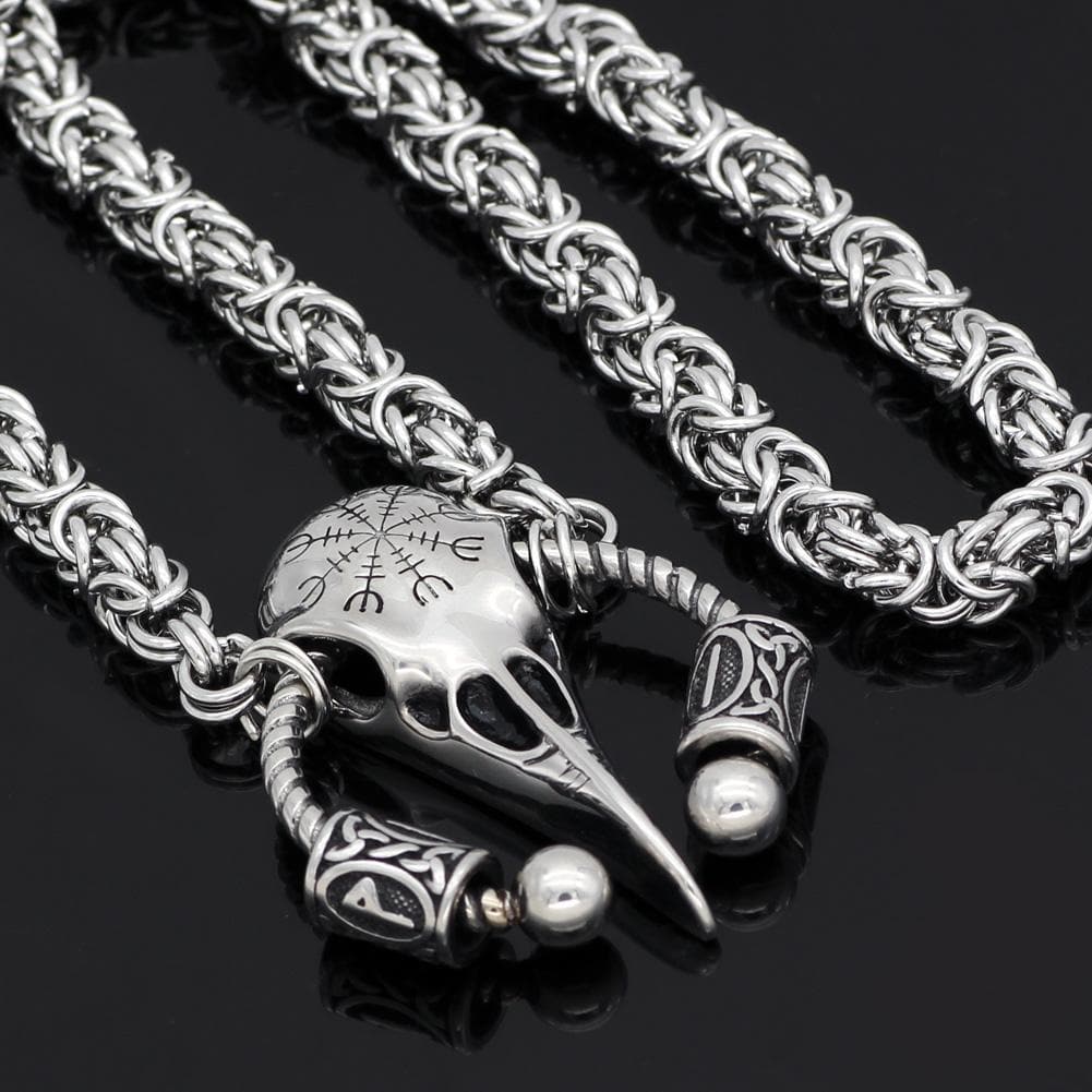 Vikings Helm of Awe Stainless Steel Necklace