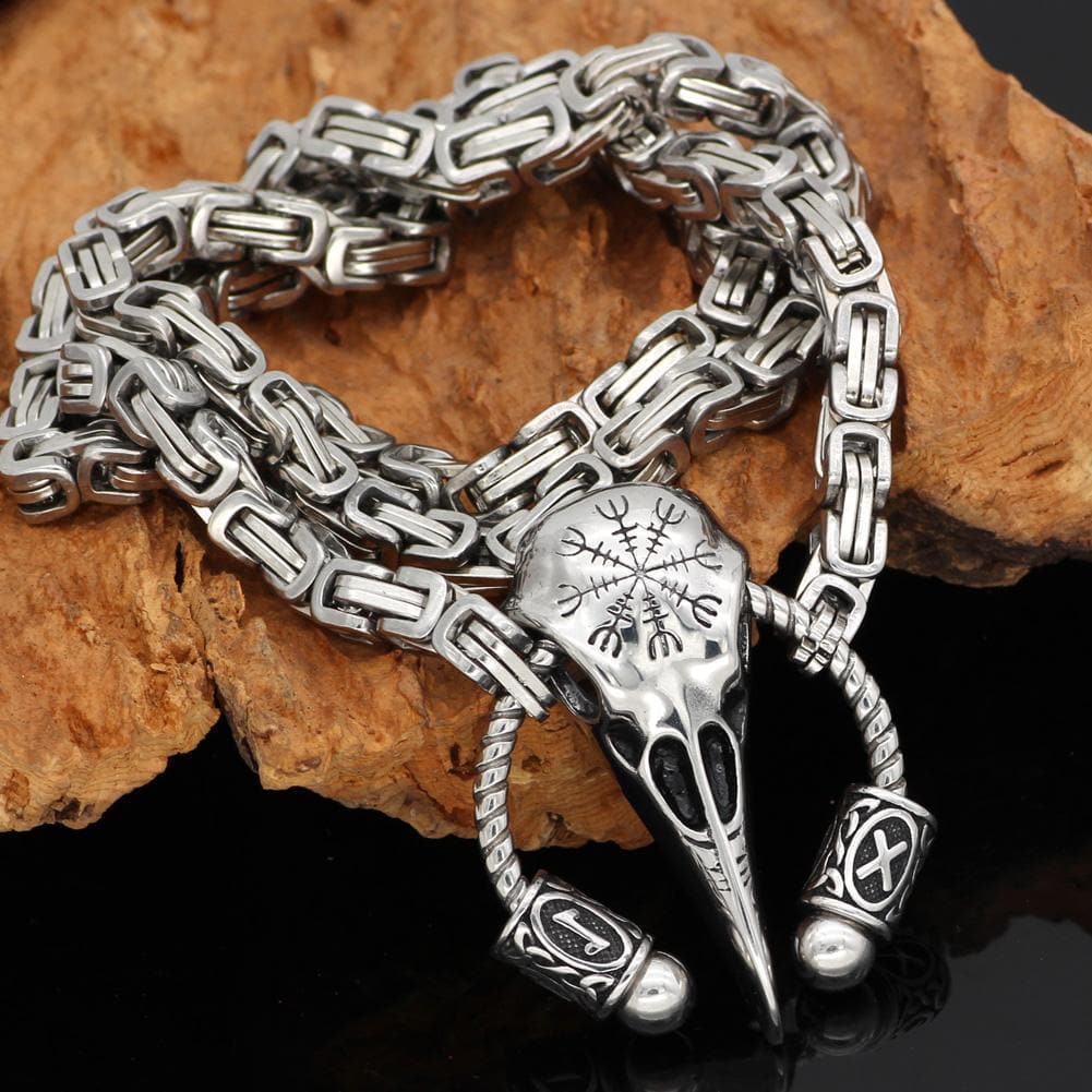 Vikings Helm of Awe Stainless Steel Necklace
