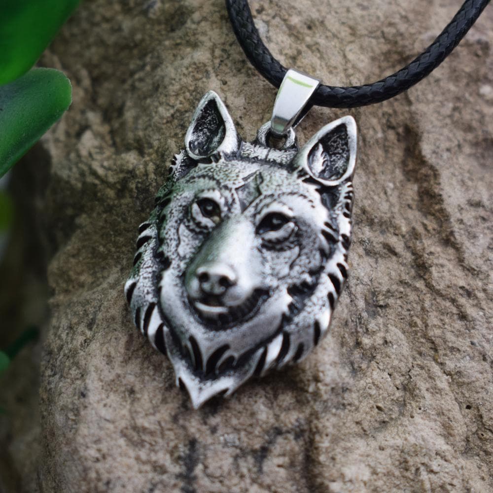 Vikings Fenrir Wolf Head Necklace