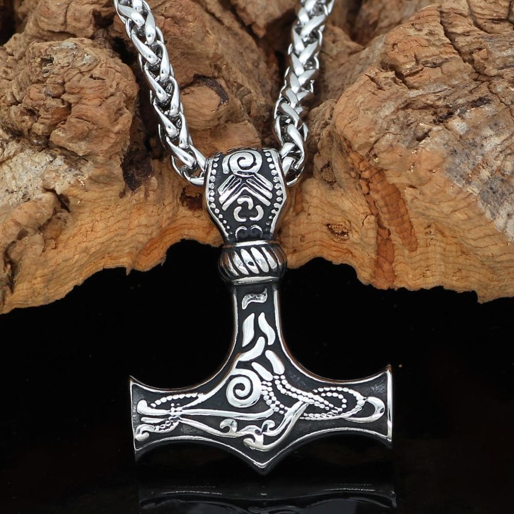 Viking Mjolnir Stainless Steel Necklace