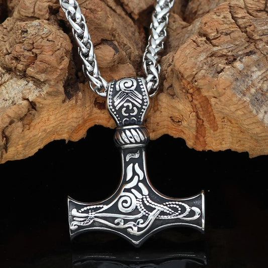 Viking Mjolnir Stainless Steel Necklace