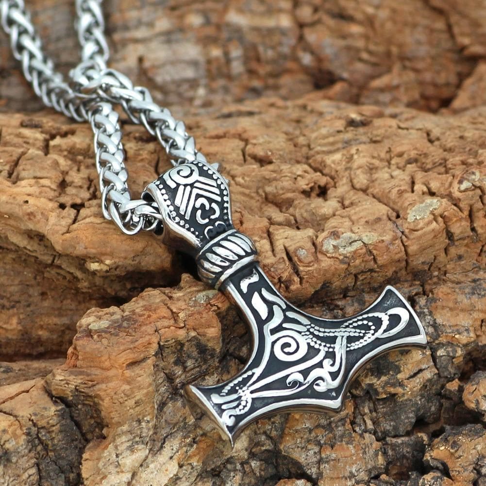 Viking Mjolnir Stainless Steel Necklace