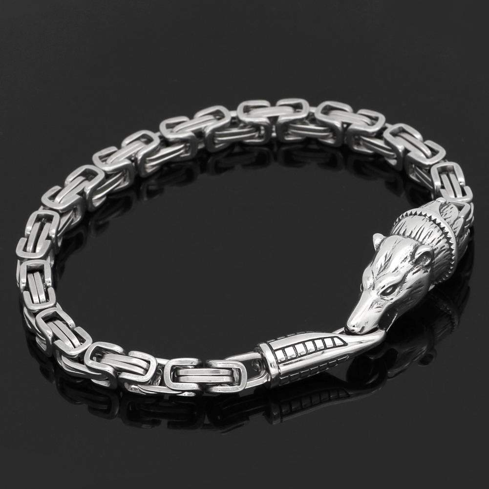 Vikings Fenrir Wolf Stainless Steel Bracelet