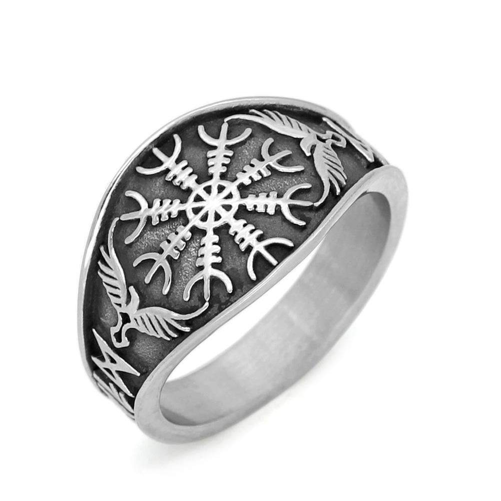 Vikings Helm of Awe Stainless Steel Ring