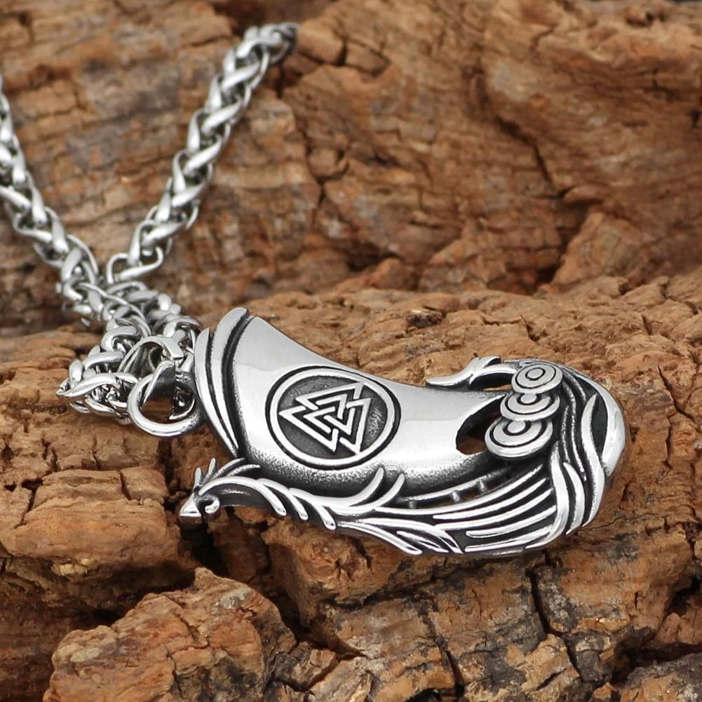 Viking Valknut Ship Necklace