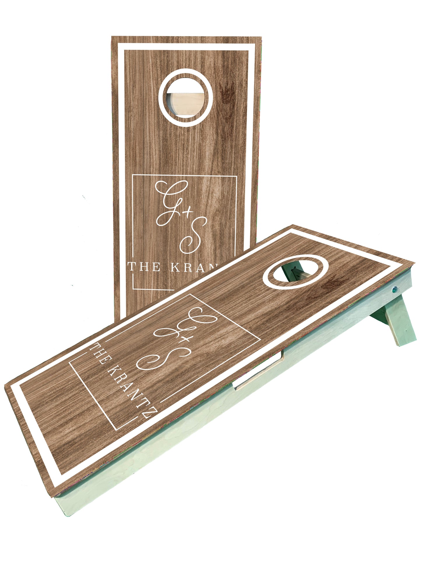 Personalized Wedding Cornhole Boards with Last Name Initials
