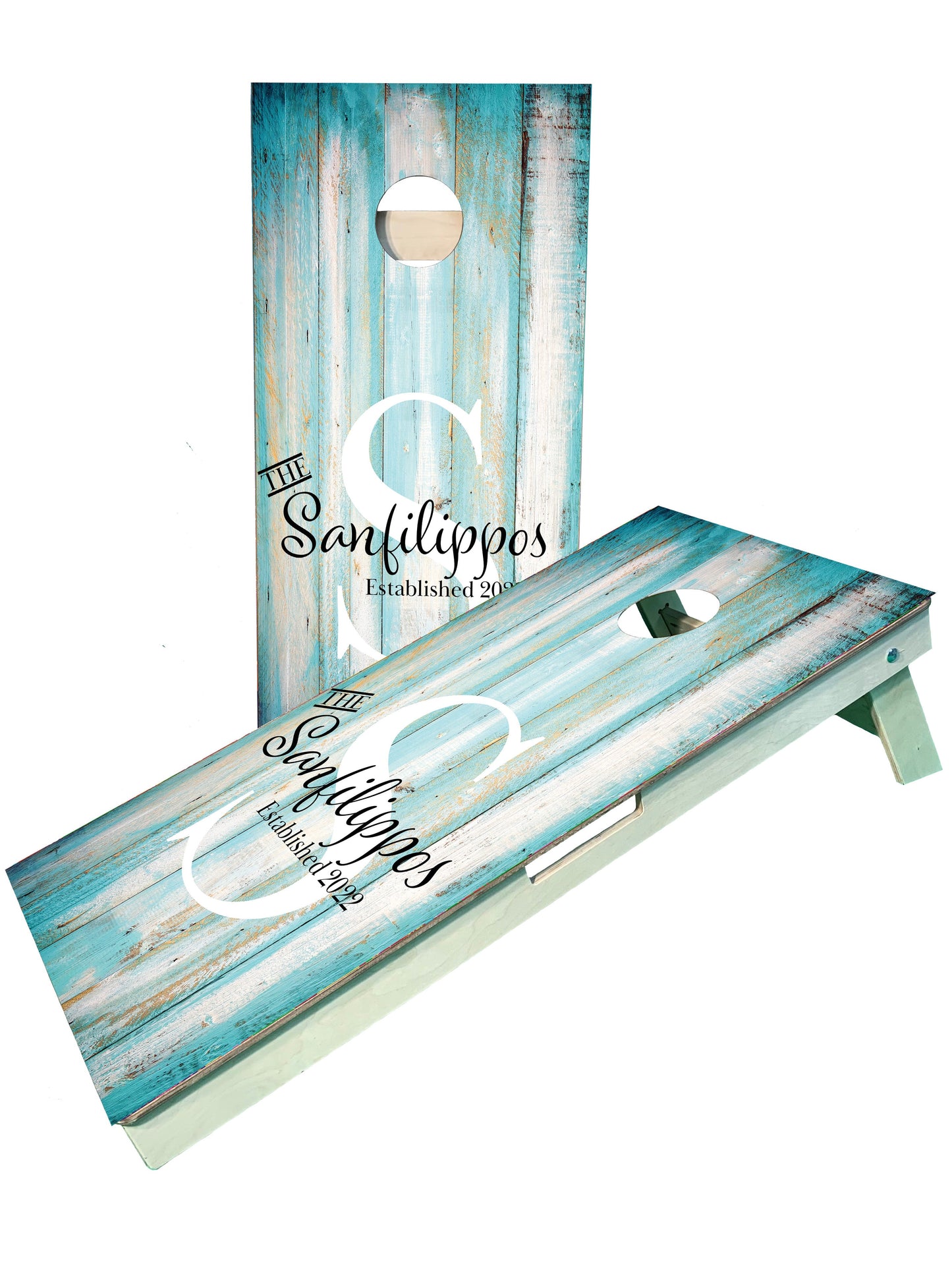 Personalized Wedding Date Cornhole Boards with Last Name/Monogram